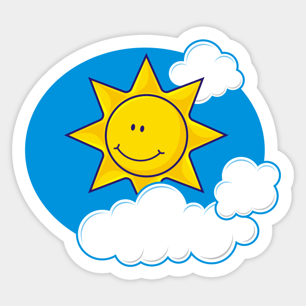 Sun with Clouds Sticker by sifis